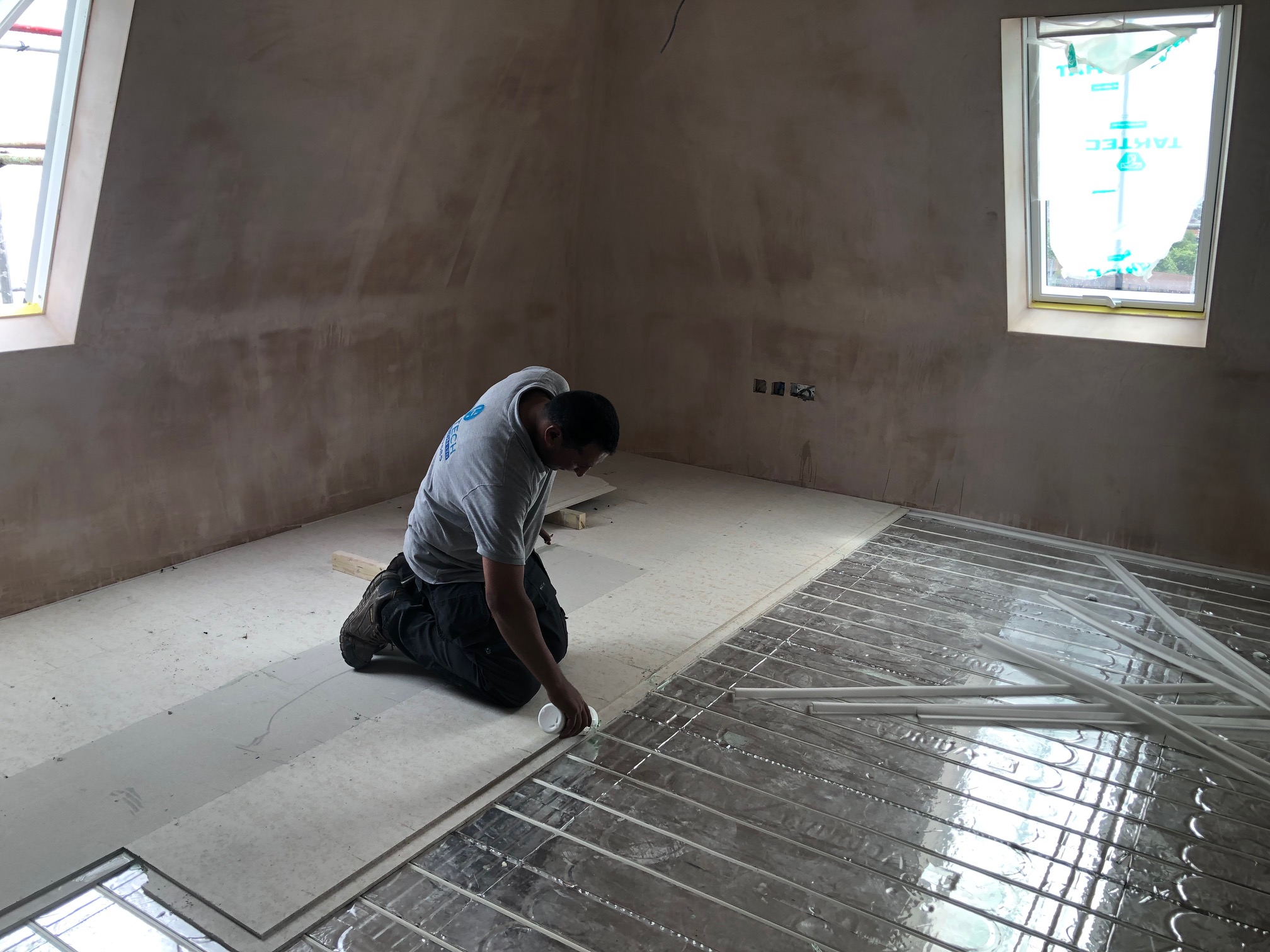 UFH system installed by High Tech Construction on latest residential flats